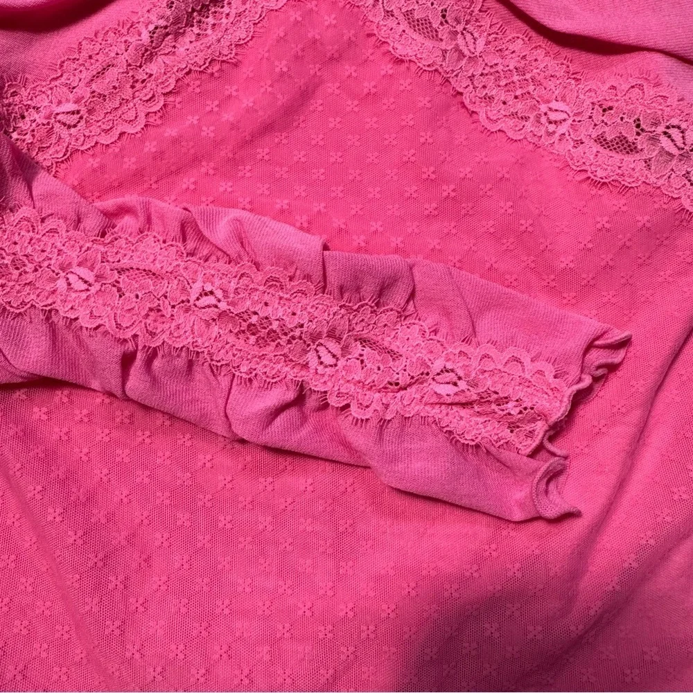 NWT New Free People Forever Young Pink Bodysuit Size S